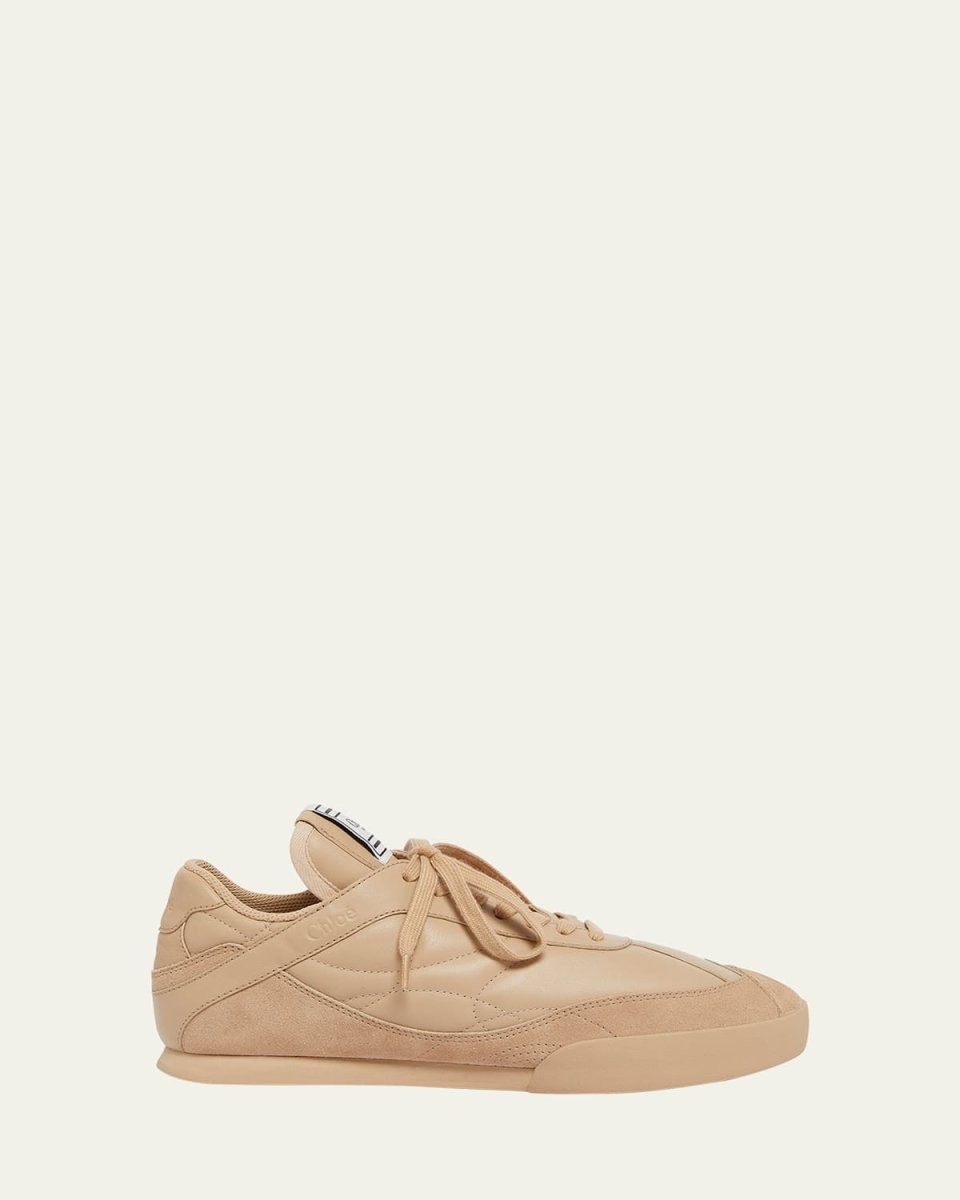 Kick Low-Top Mixed Leather Sneakers